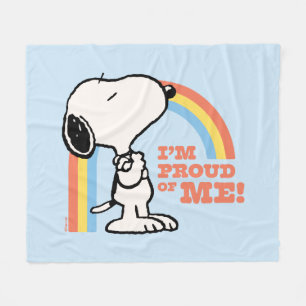 Peanuts   Snoopy I'm Proud of Me Fleece Blanket