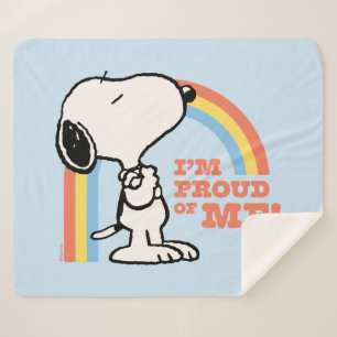 Peanuts   Snoopy I'm Proud of Me Sherpa Blanket