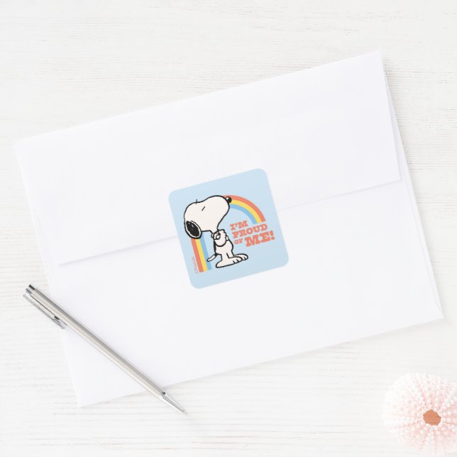 Peanuts | Snoopy I'm Proud of Me Square Sticker (Envelope)