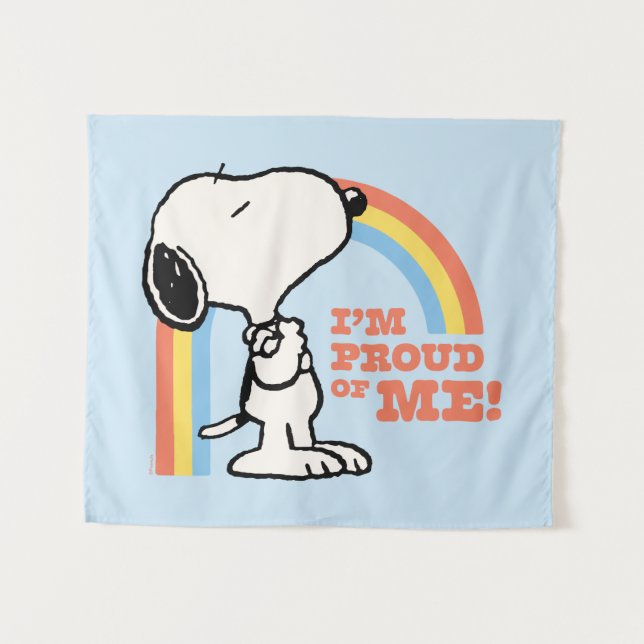 Peanuts | Snoopy I'm Proud of Me Tapestry (Front (Horizontal))