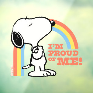 Peanuts   Snoopy I'm Proud of Me Window Cling