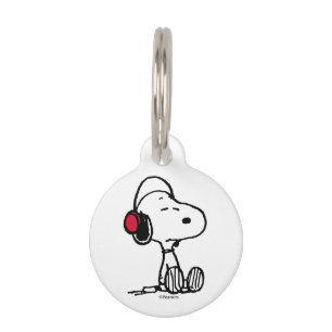 Peanuts   Snoopy in Headsets Pet Tag