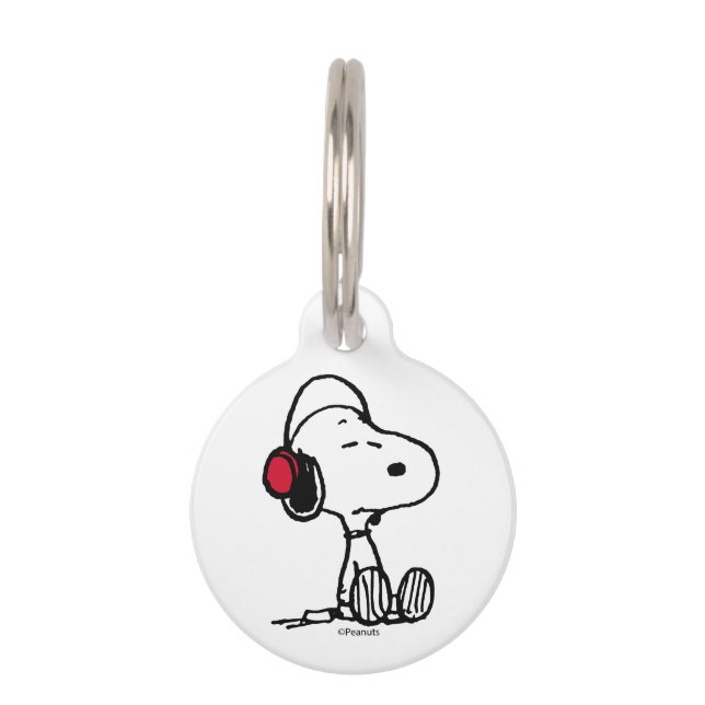Peanuts | Snoopy in Headsets Pet Tag (Front)