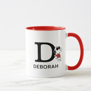 Peanuts   Snoopy "Joe Cool"   Name & Monogram D Mug
