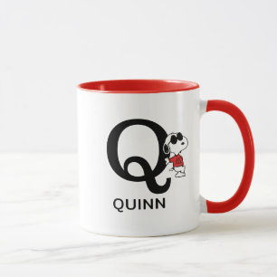 Peanuts Snoopy "Joe Cool" Name & Monogram Q Mug