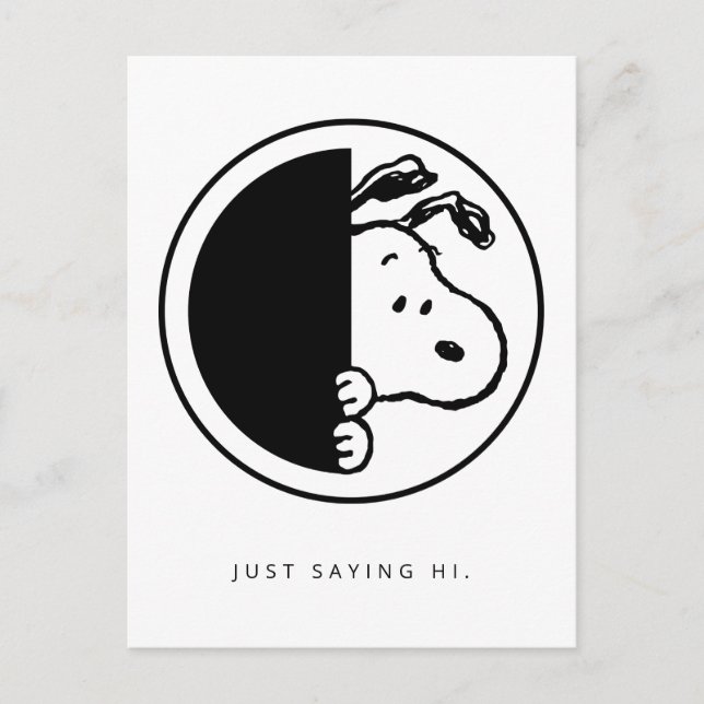 Peanuts | Snoopy Just Saying Hi Postcard (Front)
