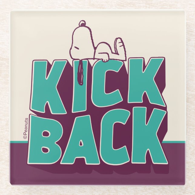 Peanuts | Snoopy Kickback Glass Coaster (Front)