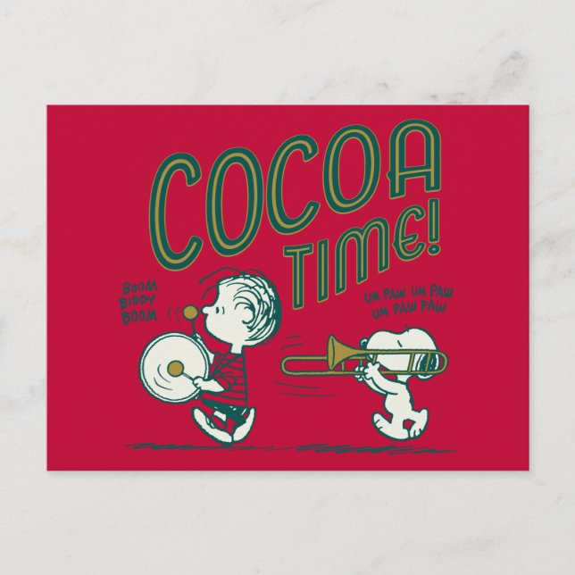 Peanuts | Snoopy & Linus Cocoa Time Postcard (Front)