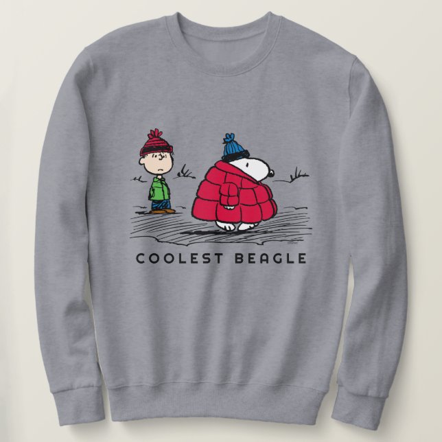 Peanuts | Snoopy & Linus Down Filled Jacket Sweatshirt (Design Front)