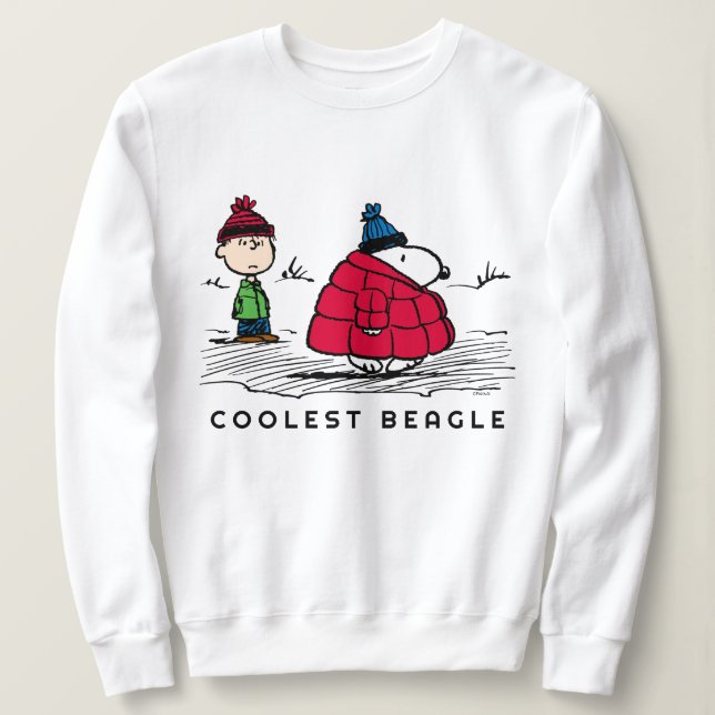 Peanuts | Snoopy & Linus Down Filled Jacket Sweatshirt (Design Front)