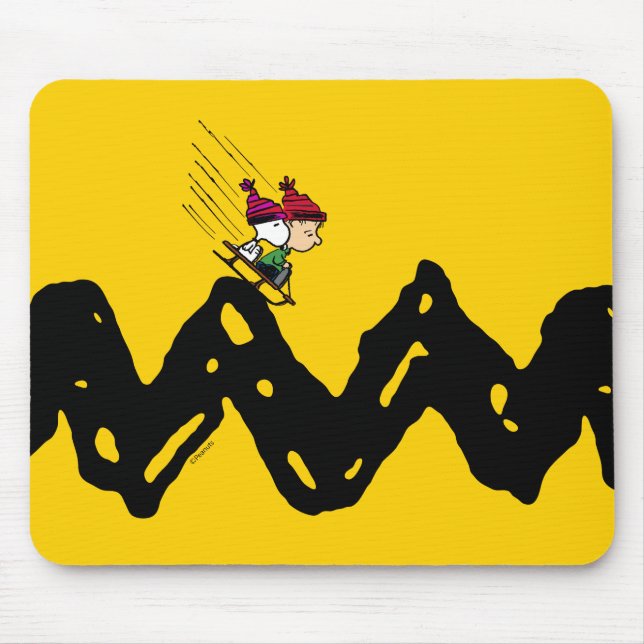 Peanuts | Snoopy & Linus Sled Ride Mouse Mat (Front)