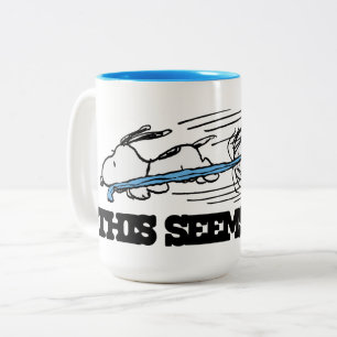 Peanuts   Snoopy & Linus Two-Tone Coffee Mug