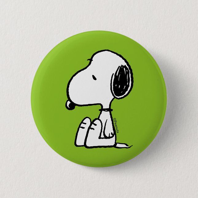 Peanuts | Snoopy Looking Down 6 Cm Round Badge (Front)