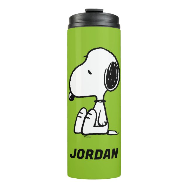 Peanuts | Snoopy Looking Down | Add Your Name Thermal Tumbler (Front)