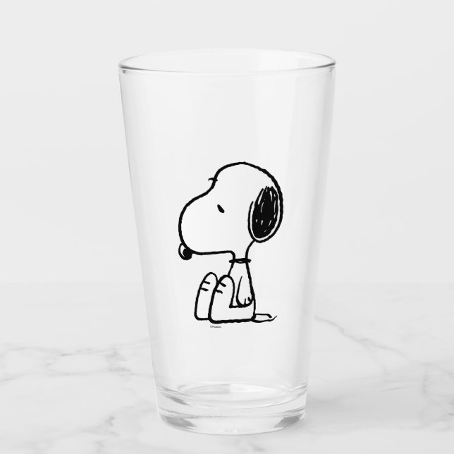Peanuts | Snoopy Looking Down Glass (Front)