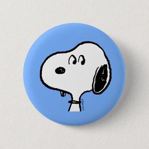 Peanuts   Snoopy Looks 6 Cm Round Badge