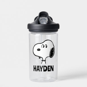 Peanuts   Snoopy Looks   Add Your Name Water Bottle
