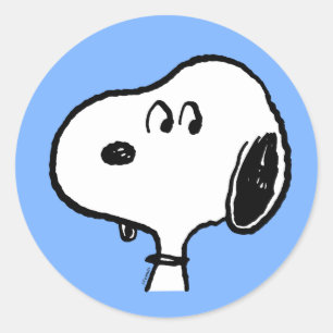 Peanuts   Snoopy Looks Classic Round Sticker