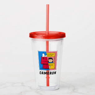 Peanuts Snoopy & Lucy Half & Half Acrylic Tumbler