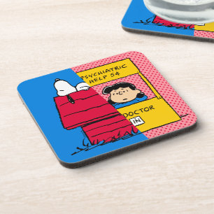 Peanuts Snoopy & Lucy Half & Half Coaster