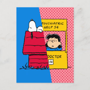 Peanuts   Snoopy & Lucy Half & Half Postcard
