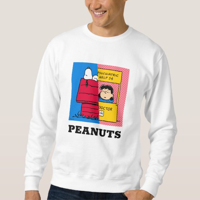Peanuts | Snoopy & Lucy Half & Half Sweatshirt (Front)