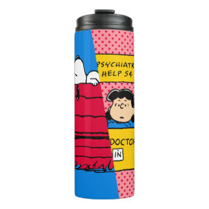 Peanuts   Snoopy & Lucy Half & Half Thermal Tumbler