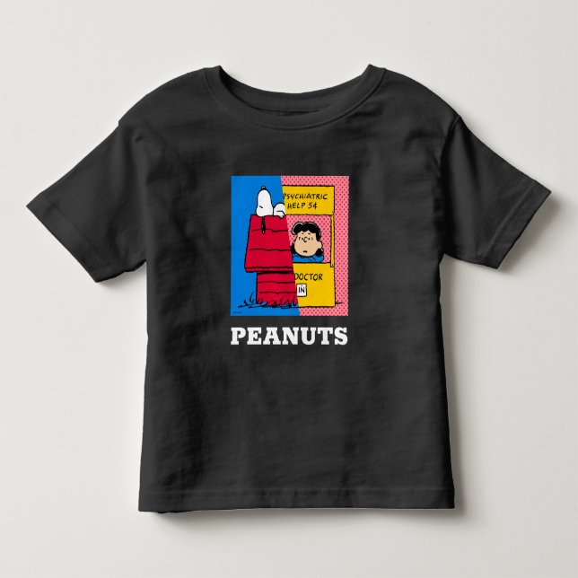 Peanuts | Snoopy & Lucy Half & Half Toddler T-Shirt (Front)