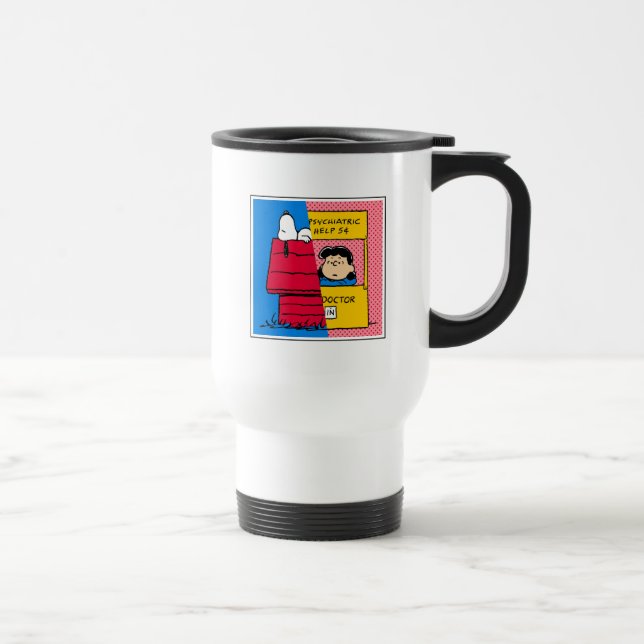 Peanuts | Snoopy & Lucy Half & Half Travel Mug (Right)
