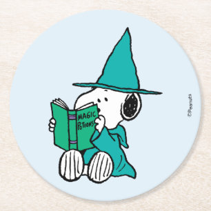 Peanuts Snoopy Magic Potions Halloween Round Paper Coaster