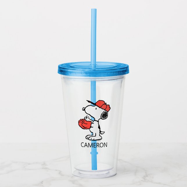 Peanuts | Snoopy Making the Catch Acrylic Tumbler (Front)