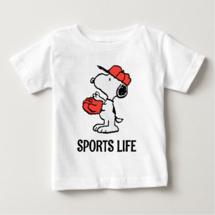 Peanuts   Snoopy Making the Catch Baby T-Shirt