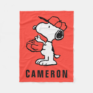 Peanuts   Snoopy Making the Catch Fleece Blanket