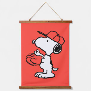 Peanuts Snoopy Making the Catch Hanging Tapestry