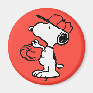 Peanuts Snoopy Making the Catch Magnet