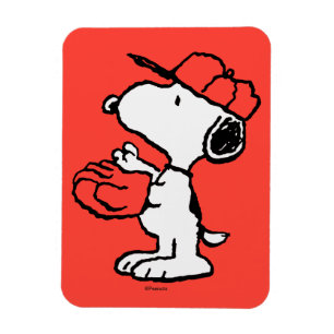 Peanuts Snoopy Making the Catch Magnet