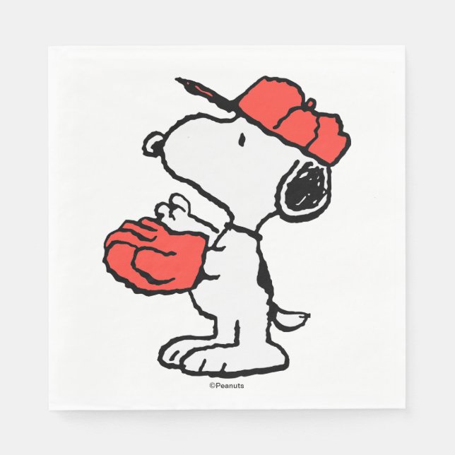 Peanuts | Snoopy Making the Catch Napkin (Front)
