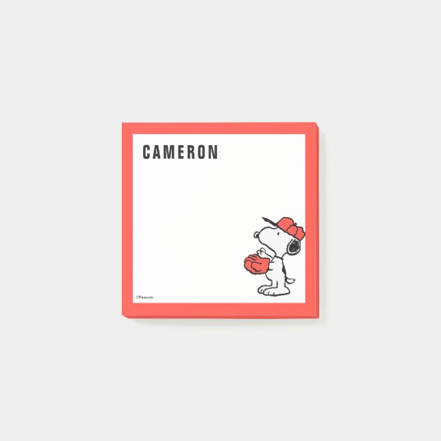 Peanuts | Snoopy Making the Catch Post-it Notes (Front)