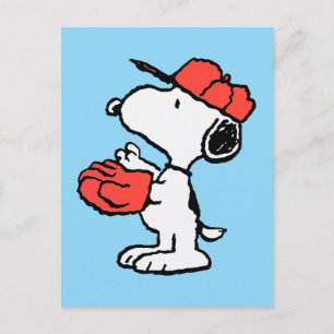 Peanuts Snoopy Making the Catch Postcard