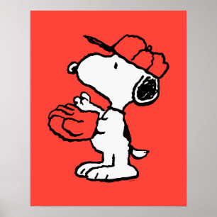 Peanuts Snoopy Making the Catch Poster