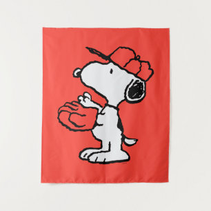 Peanuts Snoopy Making the Catch Tapestry