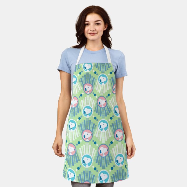 Peanuts | Snoopy Mint Green Deco Dreams Pattern Apron (Worn)