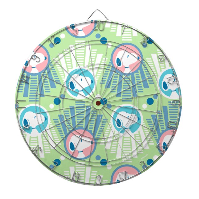 Peanuts | Snoopy Mint Green Deco Dreams Pattern Dartboard (Front)