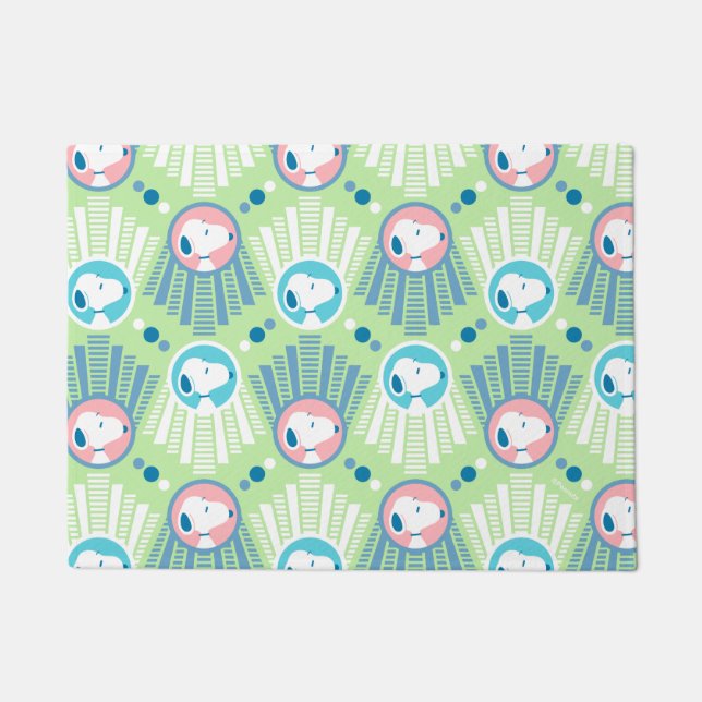 Peanuts | Snoopy Mint Green Deco Dreams Pattern Doormat (Front)