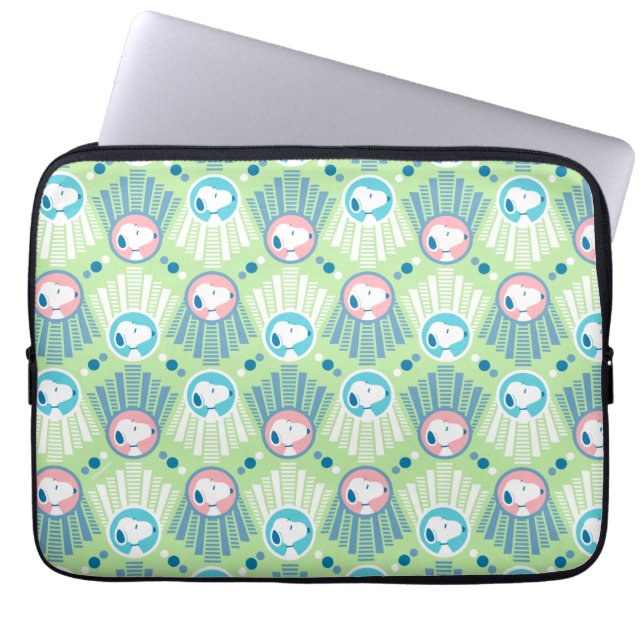 Peanuts | Snoopy Mint Green Deco Dreams Pattern Laptop Sleeve (Front)