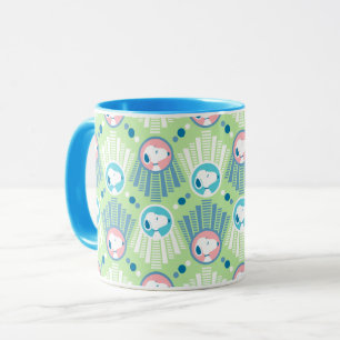 Peanuts   Snoopy Mint Green Deco Dreams Pattern Mug