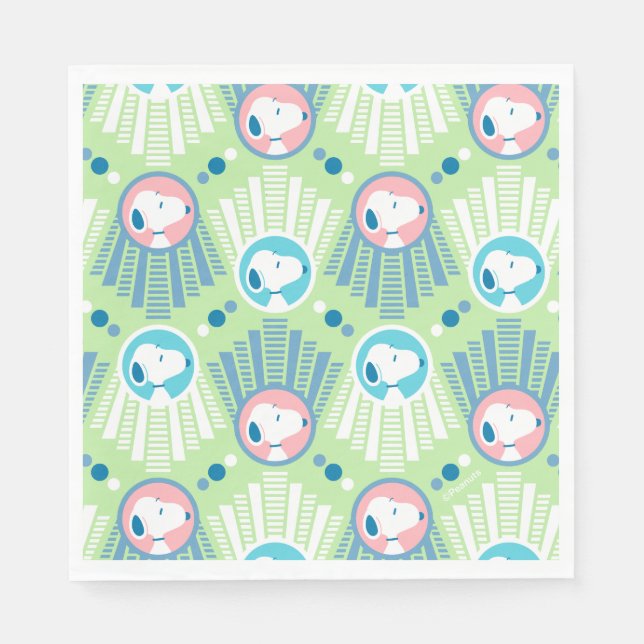 Peanuts | Snoopy Mint Green Deco Dreams Pattern Napkin (Front)