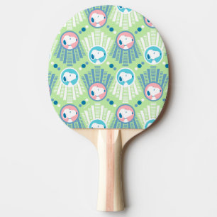 Peanuts   Snoopy Mint Green Deco Dreams Pattern Ping Pong Paddle