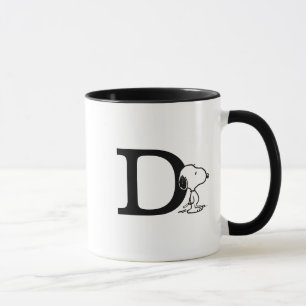 Peanuts   Snoopy Monogram D Mug