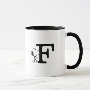 Peanuts   Snoopy Monogram F Mug